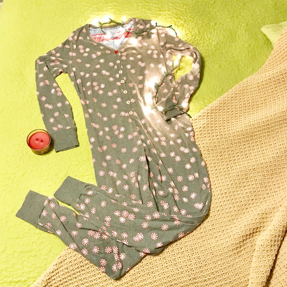 Peppermint Women’s Onesie Holiday Winter Pajamas